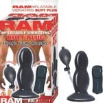 Ram Inflatable Vibrating Butt Plug - Black