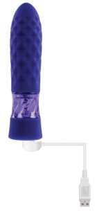 Raver Purple Rechargeable Vibrating Bullet with Light-Up Base - Image 2