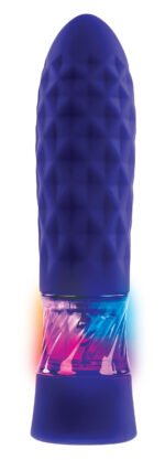 Raver Purple Rechargeable Vibrating Bullet with Light-Up Base - Image 7