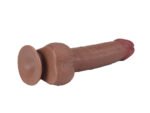 Real Skin 8" Dual Layer Dildo - Light Brown - Image 6