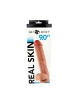 Real Skin 9" Dual Layer Dildo - Beige - Image 6