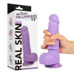 Real Skin Mr. Lavender 7.5" Dual Layer Dildo - Image 6