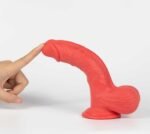 Real Skin Mr. Ruby 7.5" Dual-Layer Dildo – Red
