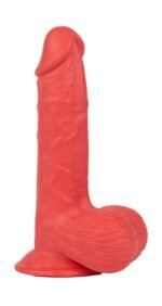 Real Skin Mr. Ruby 7.5" Dual-Layer Dildo – Red - Image 5