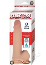 Realcocks Self Lubricating 8 Inch Thick Dildo – White - Image 2