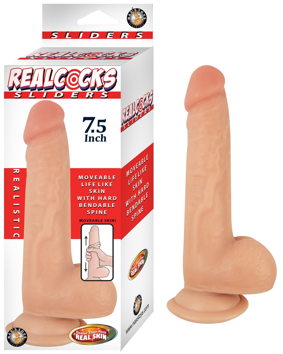 realcocks-sliders-75-inch-flesh Realcocks Sliders - 7.5 Inch - Flesh - Image 1