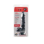 Realistic Dildo Grille Silicone with Suction Cup – Black - Image 2