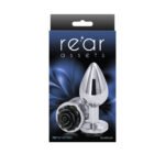 Rear Assets Rose Medium Anal Plug – Black - Image 2