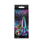 Rear Assets Tapered Medium Anal Plug – Rainbow Multicolor - Image 2