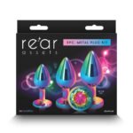 Rear Assets Trainer Kit 3-Piece Aluminum Anal Plug Set – Rainbow - Image 3