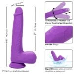 Rechargeable Gyrating and Thrusting Silicone Studs - Purple - Image 4