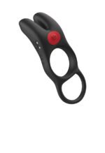 Red Dot Vibrating Cock Ring V1 With Remote - Black/red - Image 2