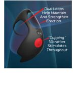 Red Dot Vibrating Cock Ring V3 With Remote - Black/red - Image 3