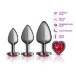 Red Heart Gem Anal Trainer Kit - Gunmetal - Image 2