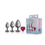 Red Heart Gem Anal Trainer Kit - Gunmetal - Image 3