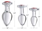 Red Heart Gem Glass Anal Plug Set - Image 3