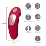 Remi 15-Function Rechargeable Remote Control Suction Panty Vibe - Red - Image 5