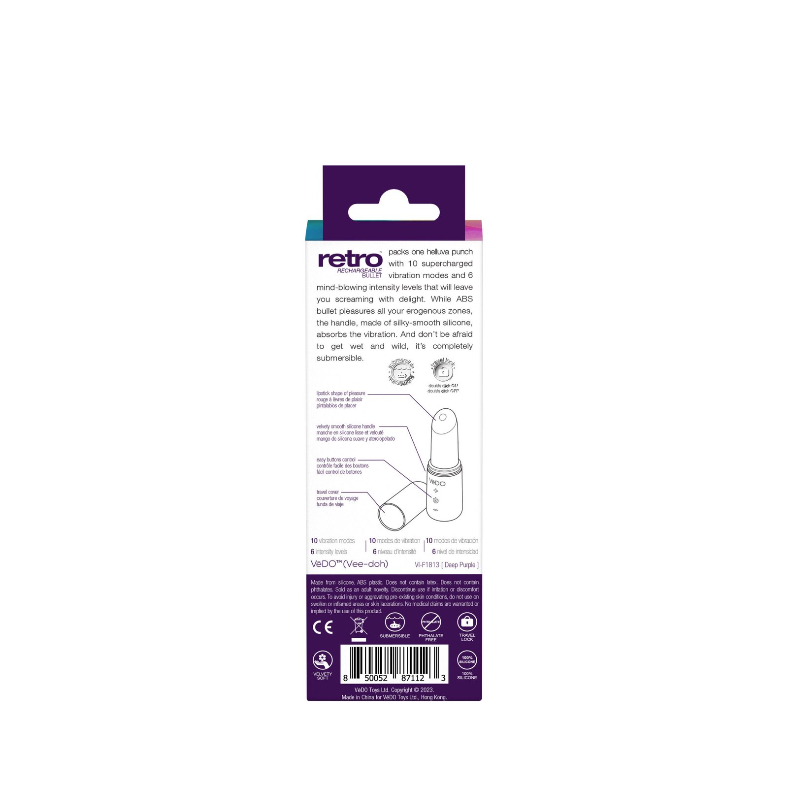 retro-rechargeable-bullet-purple Retro Rechargeable Bullet - Purple - Image 1
