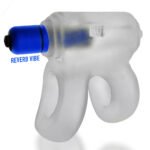 Revhammer Clear Ice Vibrating Cock Ring with Shaft Ring – Clear - Image 3