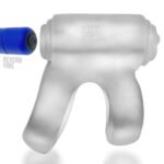 Revhammer Clear Ice Vibrating Cock Ring with Shaft Ring – Clear - Image 5