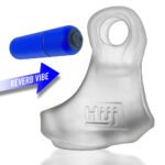 Hunkyjunk Revsling Clear Ice Vibrating Cock and Ball Sling – Clear - Image 3