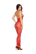 Rhinestone Bodystocking Dmnd - One Size - Poinsettia - Image 2