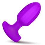 Bang! Ribbed Vibrating Silicone Anal Plug – Purple - Image 2