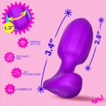 Bang! Ribbed Vibrating Silicone Anal Plug – Purple - Image 3