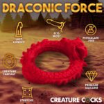 Rise of the Dragon Silicone Cock Ring - Red - Image 5