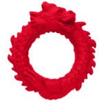 Rise of the Dragon Silicone Cock Ring - Red - Image 6