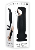 Rocketeer Triple Ring Vibrating Cock Sheath – Black - Image 3
