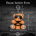 Rope Teddy Bear Bondage Keychain – Burnt Orange - Image 3