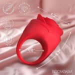 Rose Ring Discreet Finger Vibrator – Red - Image 3