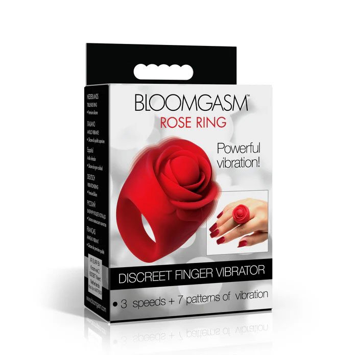 rose-ring-discreet-finger-vibrator-red Rose Ring Discreet Finger Vibrator - Red - Image 1