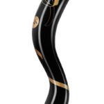 Secret Kisses - 7 Inch Handblown Double Ended Dildo - Black