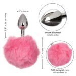 Running Wild Bunny Tail Anal Plug with Synthetic Fur Tail – Pink - Image 2