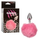 Running Wild Bunny Tail Anal Plug with Synthetic Fur Tail – Pink - Image 3