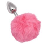 Running Wild Bunny Tail Anal Plug with Synthetic Fur Tail – Pink - Image 5