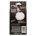 Running Wild Bunny Tail Anal Plug with Synthetic Fur Tail – White - Image 3