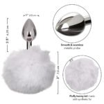 Running Wild Bunny Tail Anal Plug with Synthetic Fur Tail – White - Image 4