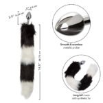Running Wild Tail Anal Plug with Synthetic Fur Tail – Black/White - Image 4