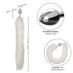 Running Wild Tail Anal Plug with Synthetic Fur Tail – White - Image 4