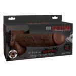 Fetish Fantasy Series 9 Inch Hollow Squirting Strap-on With Balls - Brown