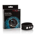 Silicone Tri-Snap Cock Ring – Black - Image 2