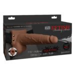 Fetish Fantasy Series 7.5 Inch Hollow Squirting Strap-on With Balls -