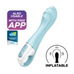 Satisfyer Air Pump Vibrator 5 Plus Inflatable G-Spot Vibrator - Blue