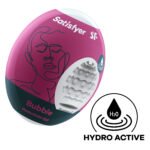 Satisfyer Masturbator Egg Bubble Violet TPE Stroker - Image 2