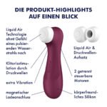 Satisfyer Pro 2 Generation 3 Liquid Air Technology - Red Wine - Image 2