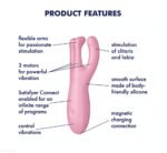 Satisfyer Threesome 4 Rechargeable Vibrator with App Control – Pink - Image 2