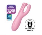 Satisfyer Threesome 4 Rechargeable Vibrator with App Control – Pink - Image 3